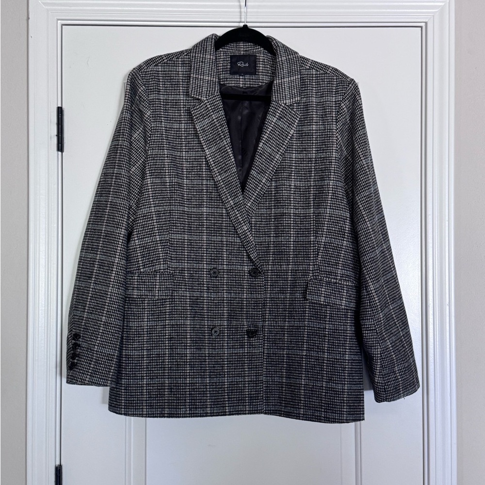 Rails Gray Sport Coat with Windowpane Pattern